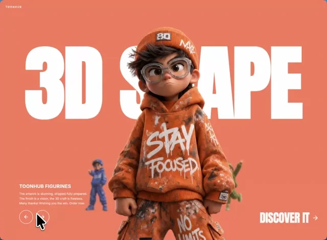 Estilo web marca creativa 3D