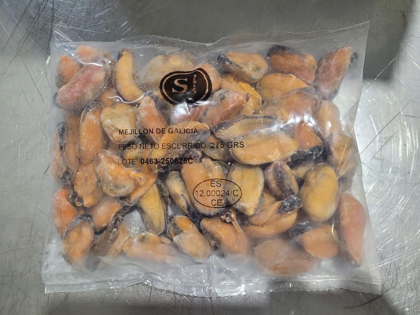 Mejillón congelado cocido, origen Galicia